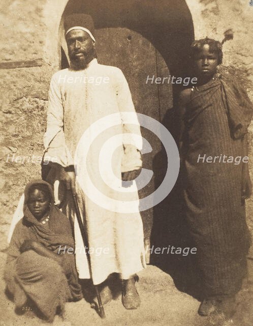 Abu Nabut and Negro Slaves in Cairo, April 22, 1852. Creator: Ernest Benecke.