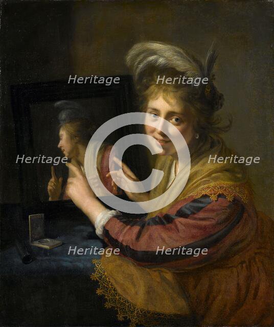 Girl at the Mirror, 1632. Creator: Paulus Moreelse.