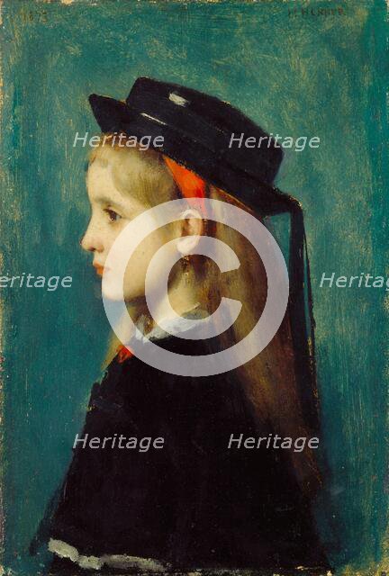 Alsatian Girl, 1873. Creator: Jean Jacques Henner.