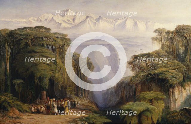 Kangchenjun from Darjeeling, India, 1879. Creator: Edward Lear.