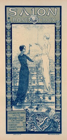 Affiche pour le "Salon de la Rose Croix"., c1897. Creator: Carlos Schwabe.