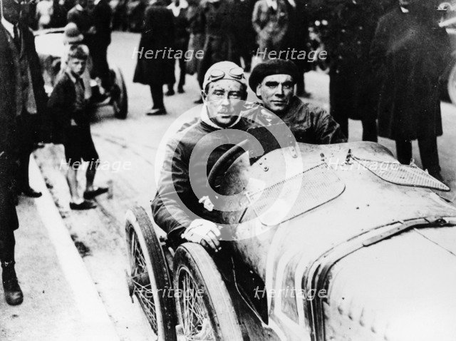 Sir Algernon Lee Guinness at the wheel of a Sunbeam, (c1910-c1920?). Artist: Unknown