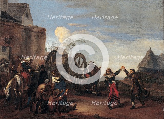 Bambocciata (Childishness), First third of 17th cen.. Artist: Cerquozzi, Michelangelo (1602-1660)