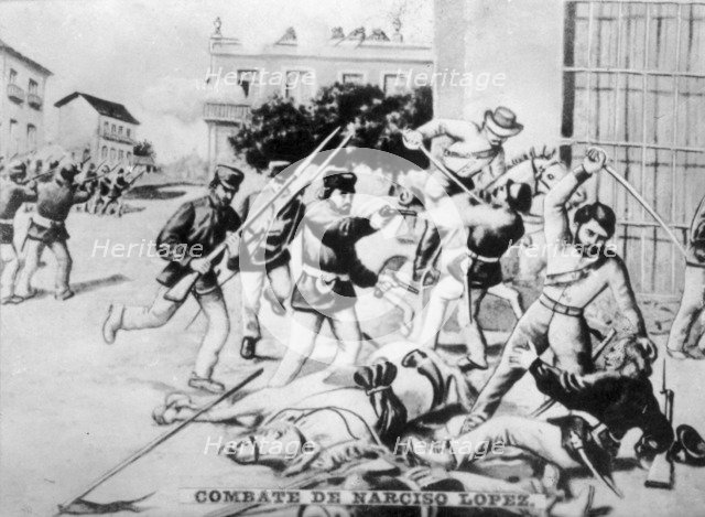 Battle of Cardenas, (1850), 1920s. Artist: Unknown