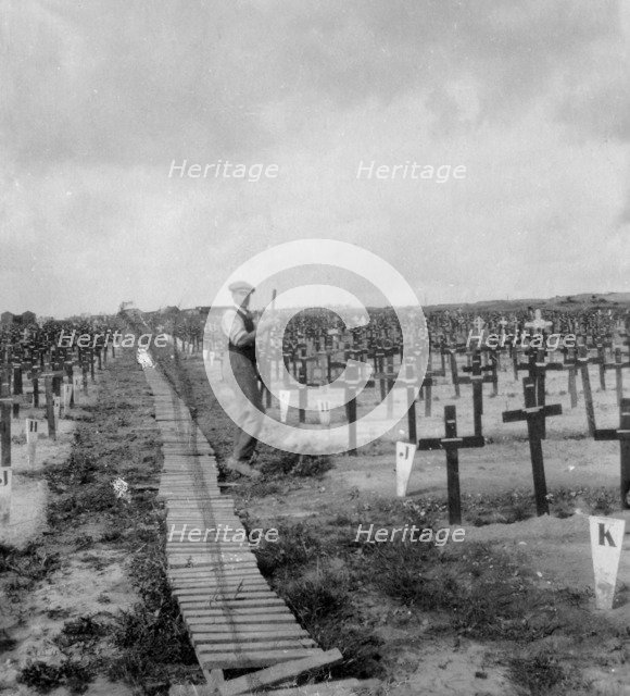 Hooge Crater Cemetery, near Ypres, Belgium, World War I, c1917-c1918. Artist: Nightingale & Co
