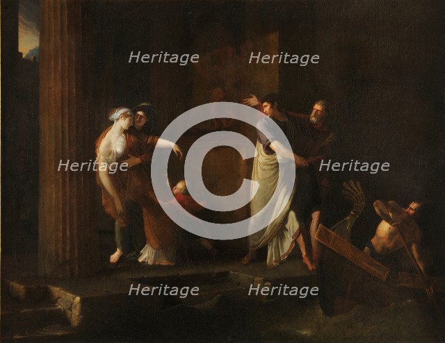 The farewell of Brutus and Portia, 1799. Artist: Dubost, Antoine (1769-1825)