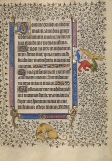 Decorated Text Page; Book of Hours, about 1410. Creator: Unknown.