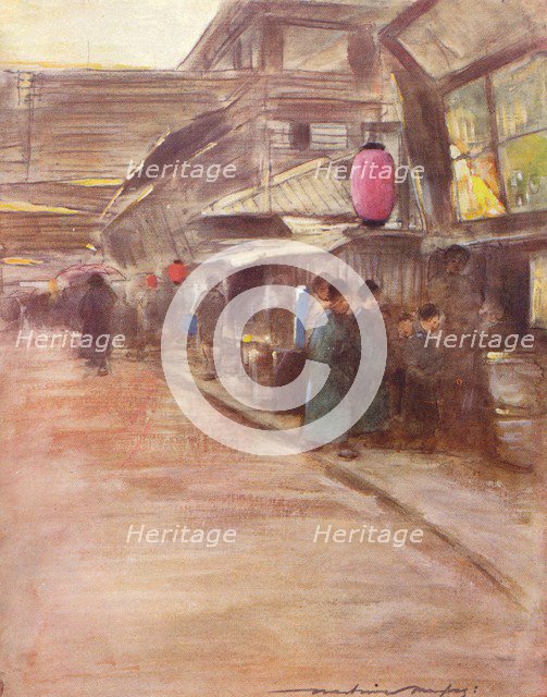 'Apricot-Blossom Street', c1887 (1901). Artist: Mortimer L Menpes.