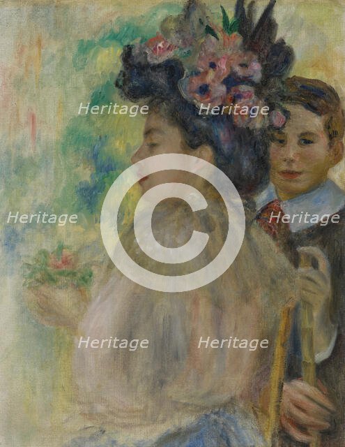 Le chapeau fleuri (Flowered Hat), 1895-1898. Creator: Renoir, Pierre Auguste (1841-1919).