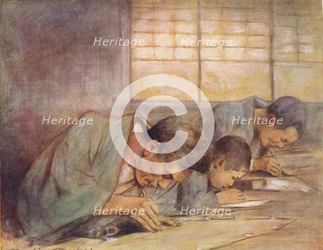 'Stencil-Makers', c1887, (1901). Artist: Mortimer L Menpes.