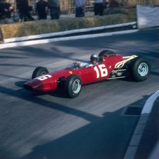 Lorenzo Bandini driving a Ferrari 246, in the Monaco Grand Prix, Monte Carlo, 1966. Artist: Unknown