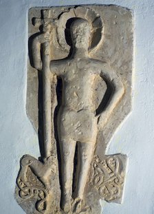 Anglo-Saxon carving of Christ, 11th century. Artist: Unknown