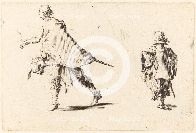 Gentleman and His Page, c. 1622. Creator: Jacques Callot.