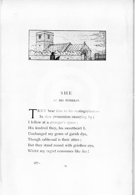 'She at His Funeral', c1898. Creator: Unknown.