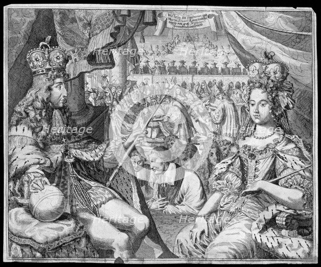 William III and Mary II, King and Queen of Great Britain and Ireland, c1689. Artist: Unknown
