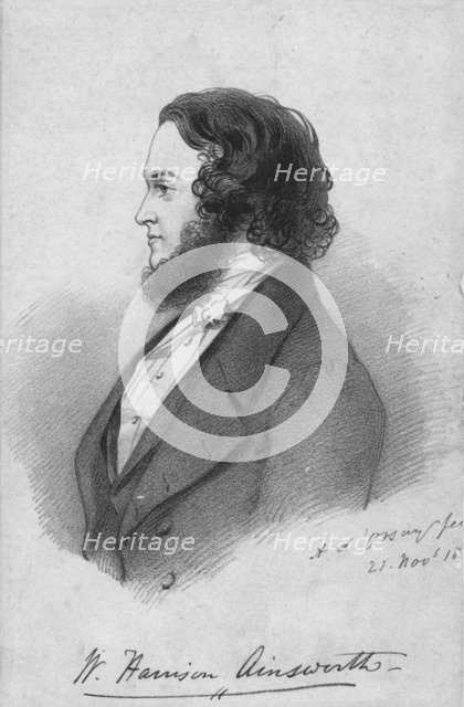 'Mr. Harrison Ainsworth', c1840. Artist: Alfred d'Orsay.