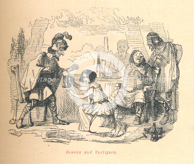 'Rowena and Vortigern', c1860, (c1860).  Creator: John Leech.
