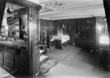 End of corridor and bar on steam yacht 'Venetia', 1920. Creator: Kirk & Sons of Cowes.