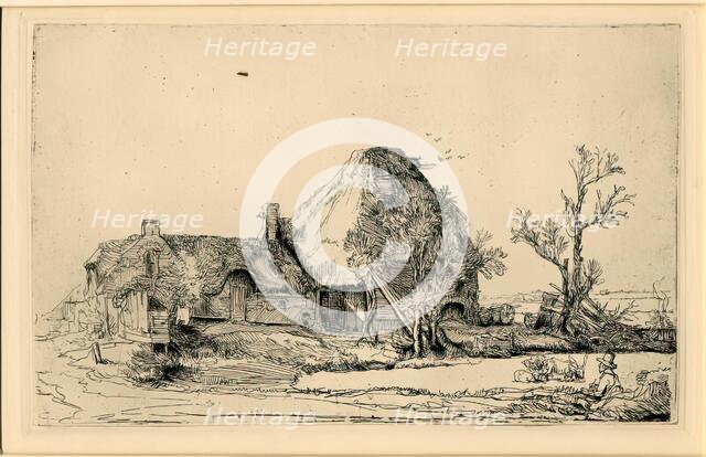 Cottage Farm, c1630-1660. Creator: Rembrandt Harmensz van Rijn.