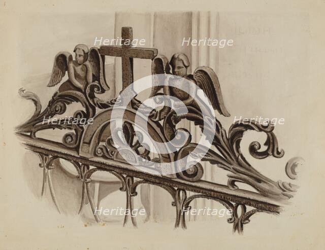 Cast Iron Ornament, c. 1936. Creator: Al Curry.