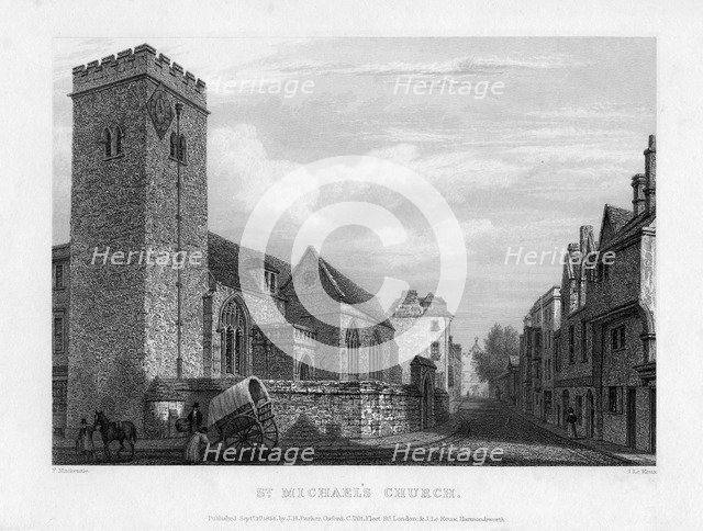 St Michael's Church, Oxford, 1834.Artist: John Le Keux