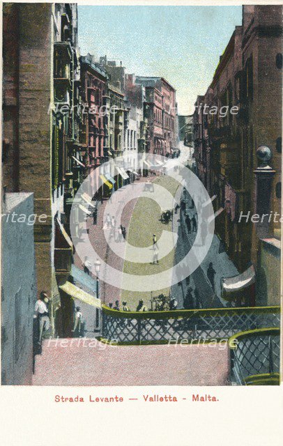 'Strada Levante - Valletta - Malta', c1900. Artist: Unknown.