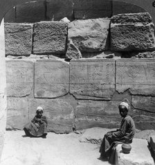 'Plants and animals brought from Syria by the Pharaohs, temple of Karnak, Egypt', 1905.Artist: Underwood & Underwood