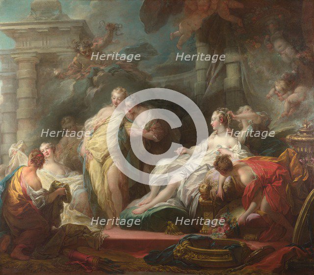 Psyche showing her Sisters her Gifts from Cupid, 1753. Artist: Fragonard, Jean Honoré (1732-1806)
