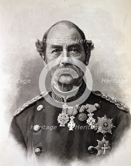 Christian IX (1818-1906), King of Denmark (1863-1906), engraving of L'Illustration, 1903.