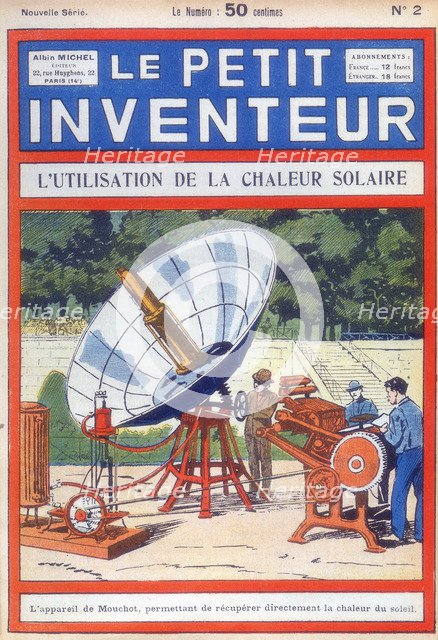 Abel Pifre's solar-powered printing press, c1894 ([c1927). Artist: Unknown