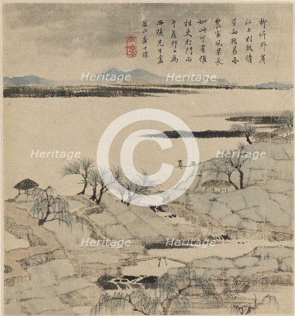 River landscape, May-August 1666. Artist: Zha Shibiao.