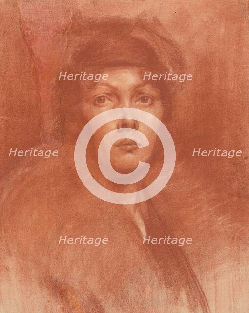 Portrait of a young lady, 1890-1895. Creator: Akos von Aranyossy.