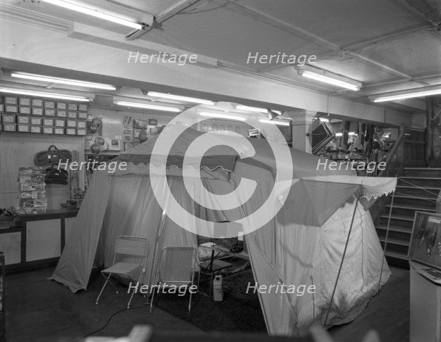 Interior of Sugg Sports shop, Sheffield, South Yorkshire, 1961. Artist: Michael Walters