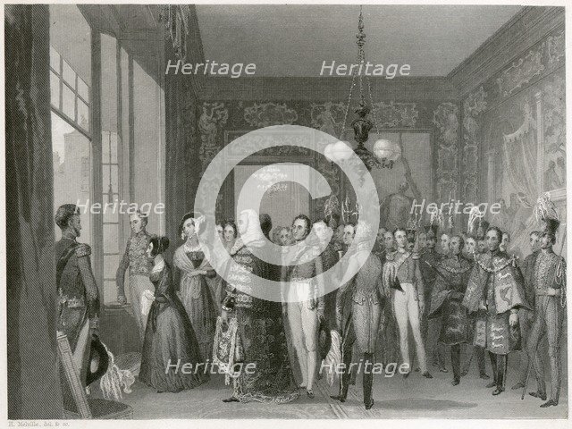 Accession of Queen Victoria, St James's Palace, Westminster, London, 1837. Artist: Unknown.