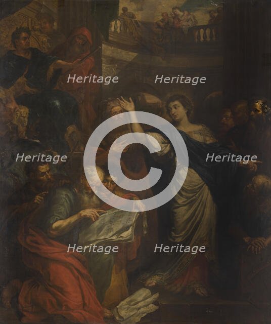 The Dispute of Saint Catherine of Alexandria with the Fifty Philosophers, 1688. Creator: Peter Ykens.