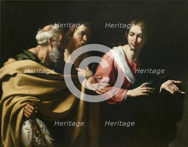 The calling of Saints Peter and Andrew. Creator: Strozzi, Bernardo (1581-1644).