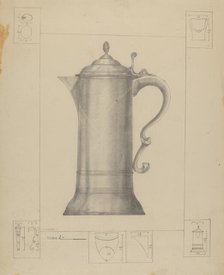 Pewter Flagon, 1935/1942. Creator: Henry Meyers.