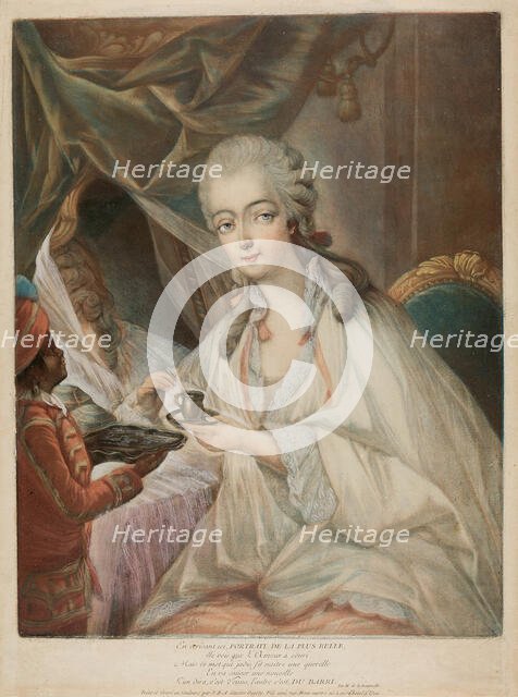 Jeanne Bécu, Comtesse Du Barry, and her servant Zamor, 1771. Creator: Jean-Baptiste André Gautier d'Agoty.