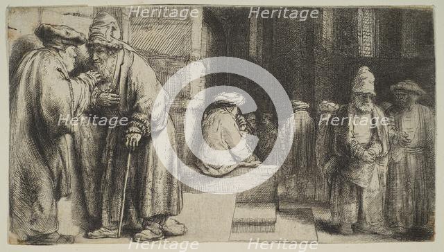 Jews in a Synagogue, 1648. Creator: Rembrandt Harmensz van Rijn.