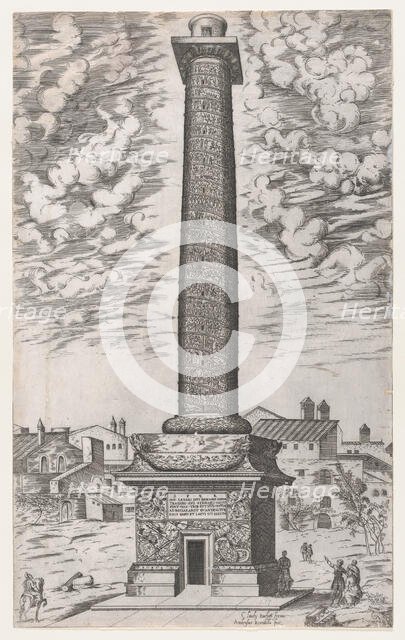 Speculum Romanae Magnificentiae: Trajan's Column, 1581-86., 1581-86. Creator: Giovanni Ambrogio Brambilla.
