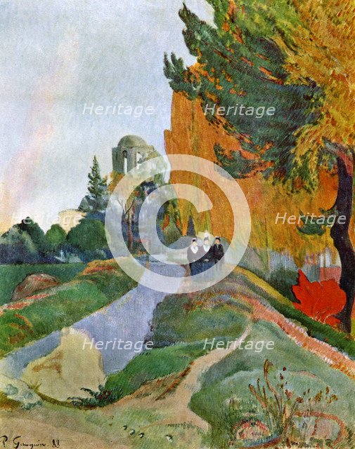 'Landscape in Arles near the Alyscamps', 1888 (1939).Artist: Paul Gauguin