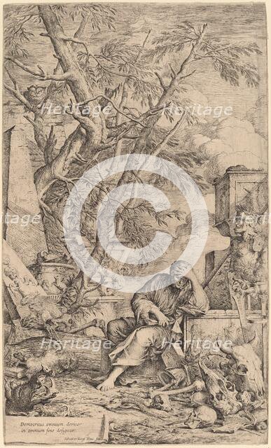 Democritus in Meditation, 1662. Creator: Salvator Rosa.