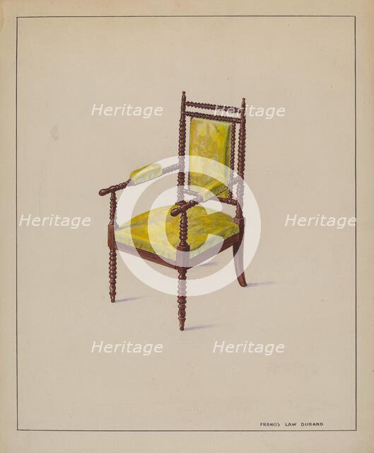 Child's (living room) Chair, c. 1937. Creator: Francis Law Durand.