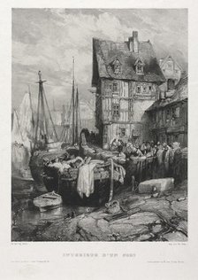 Six Marines: Interior of a Port, 1833. Creator: Eugène Isabey (French, 1803-1886); Morlot, Paris and McLean.