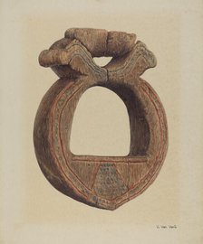 Wooden Stirrup, 1935/1942. Creator: Vera Van Voris.