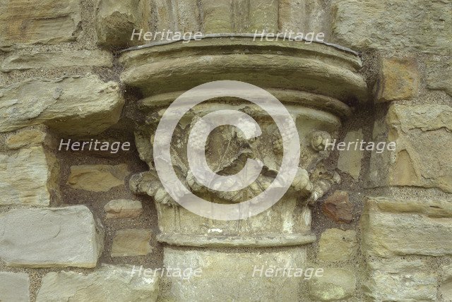 Detail of a column capital, Finchale Priory, Durham, 1999. Artist: J Bailey