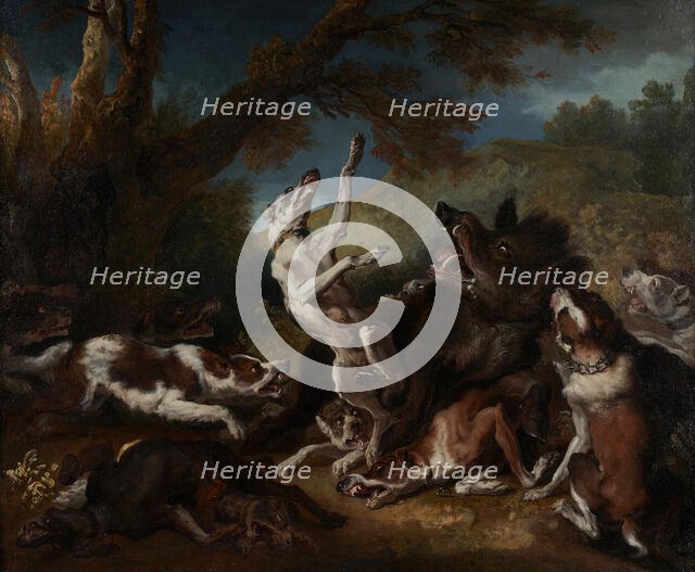 Chasse au sanglier, d'après Hondius, between 1686 and 1755. Creator: Jean-Baptiste Oudry.