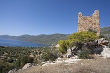 The fortress at Aigosthena, Greece. Artist: Samuel Magal