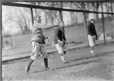 Bert Gallia, Joe Boehling, Unidentified, Washington Al (Baseball), ca. 1913. Creator: Harris & Ewing.