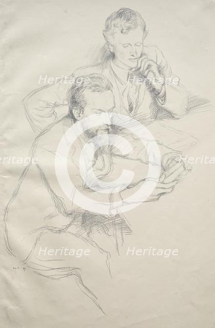 Ricketts and Shannon, 1897. Creator: William Rothenstein (British, 1872-1945).